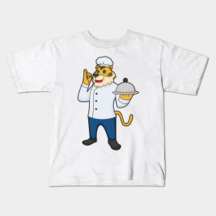 Tiger Cook Chef hat Platter Kids T-Shirt